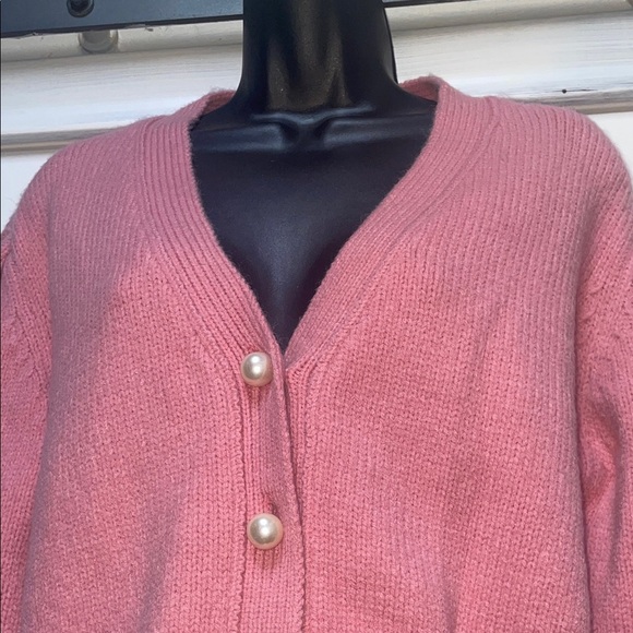 POL Pink Pearl Button Cardigan - Picture 4 of 7